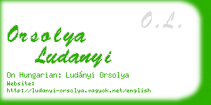 orsolya ludanyi business card